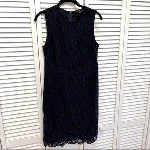 Navy lace work dress, Banana Republic, size 6